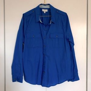Lucky Brand blue camp shirt